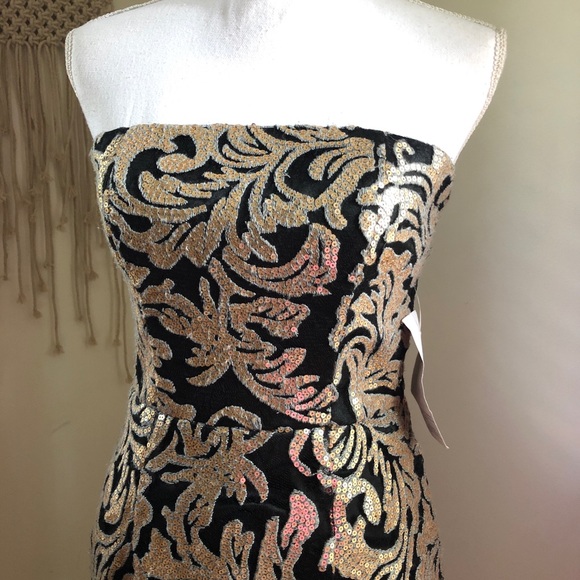 NWT Lord & Taylor Decode Black Lace Sequins - Picture 3 of 5